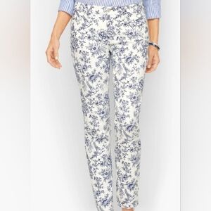 Talbots Slim Ankle Jeans - Bird Toile